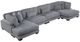 Homelegance® Traverse 4-Piece Gray U-Shape Sectional with Reversible Chaise-0