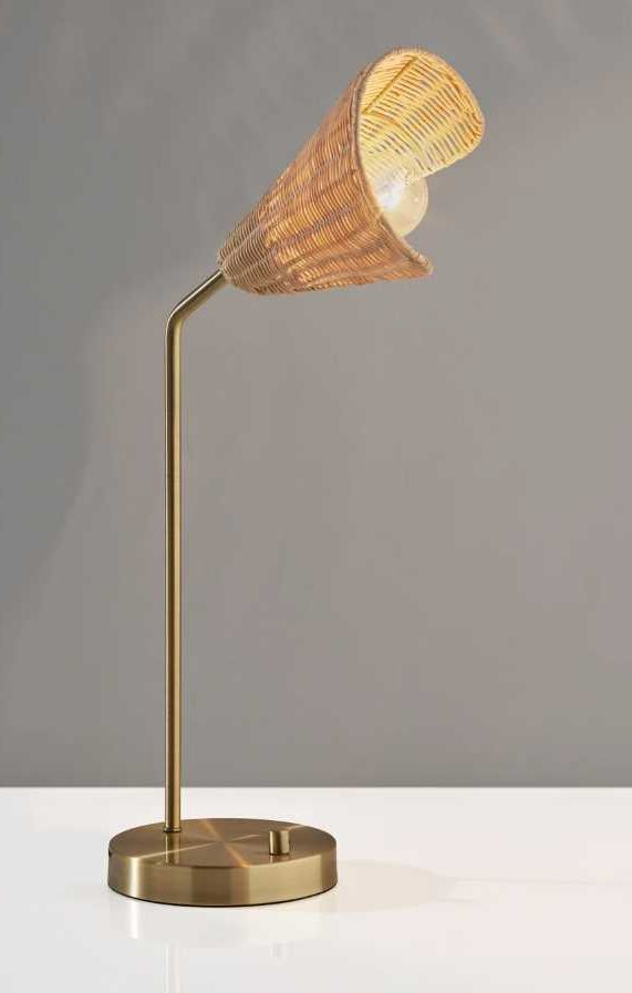 Adesso® Cove Antique Brass Desk Lamp-3