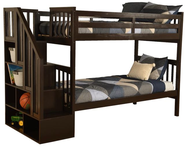 Kodiak Furniture Kelcie Dark Chocolate Twin Bunk Bed -0