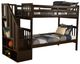 Kodiak Furniture Kelcie Dark Chocolate Twin Bunk Bed -0