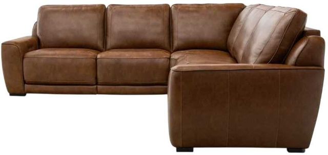 Liberty Furniture Blake 5-Piece Venetian Honey Leather Power Reclining Sectional Sofa-3