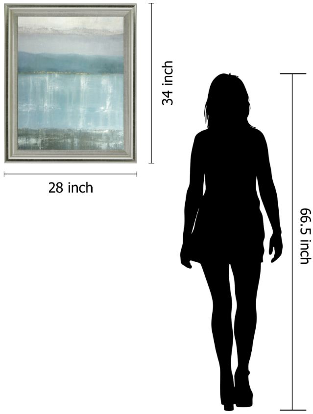 Classy Living Misty Blue Reflections Wall Art-1