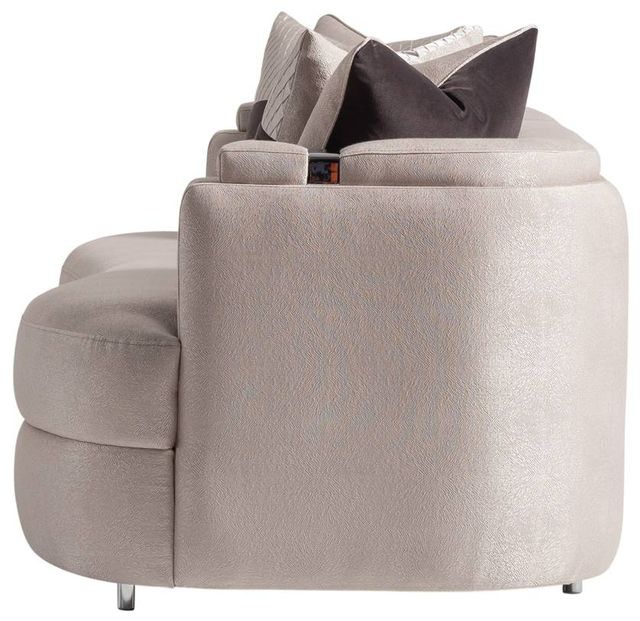 Michael Amini® Carmela Zinc Sofa with Silver Accent-3