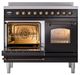 Ilve® Nostalgie II Series 40" Glossy Black Pro Style Induction Range-2