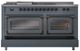 Ilve® Nostalgie II Noblesse 60'' Blue Gray Pro Style Dual Fuel Range with Burnished Trim-3