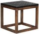 Porter International Designs Skamania Black End Table with Walnut Base-0