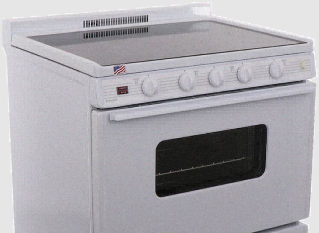 Premier 30" White Smoothtop Electric Range-1