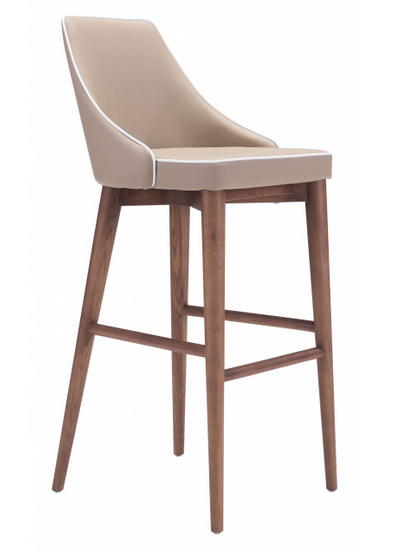 Zuo® Modern Moor Beige Bar Chair-0