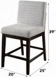 ACME Furniture Edwyn 2-Piece Espresso/Gray Upholstered Counter Height Dining Stool Set-2