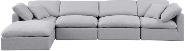 Meridian Furniture Indulge 5-Piece Gray Modular Sectional-1