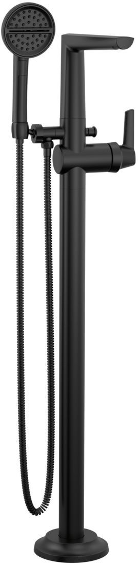 Delta Galeon® Matte Black Free-Standing Tub Filler-0