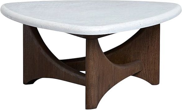 Magnussen Home® Arwen White Cocktail Table with Brown Base-1