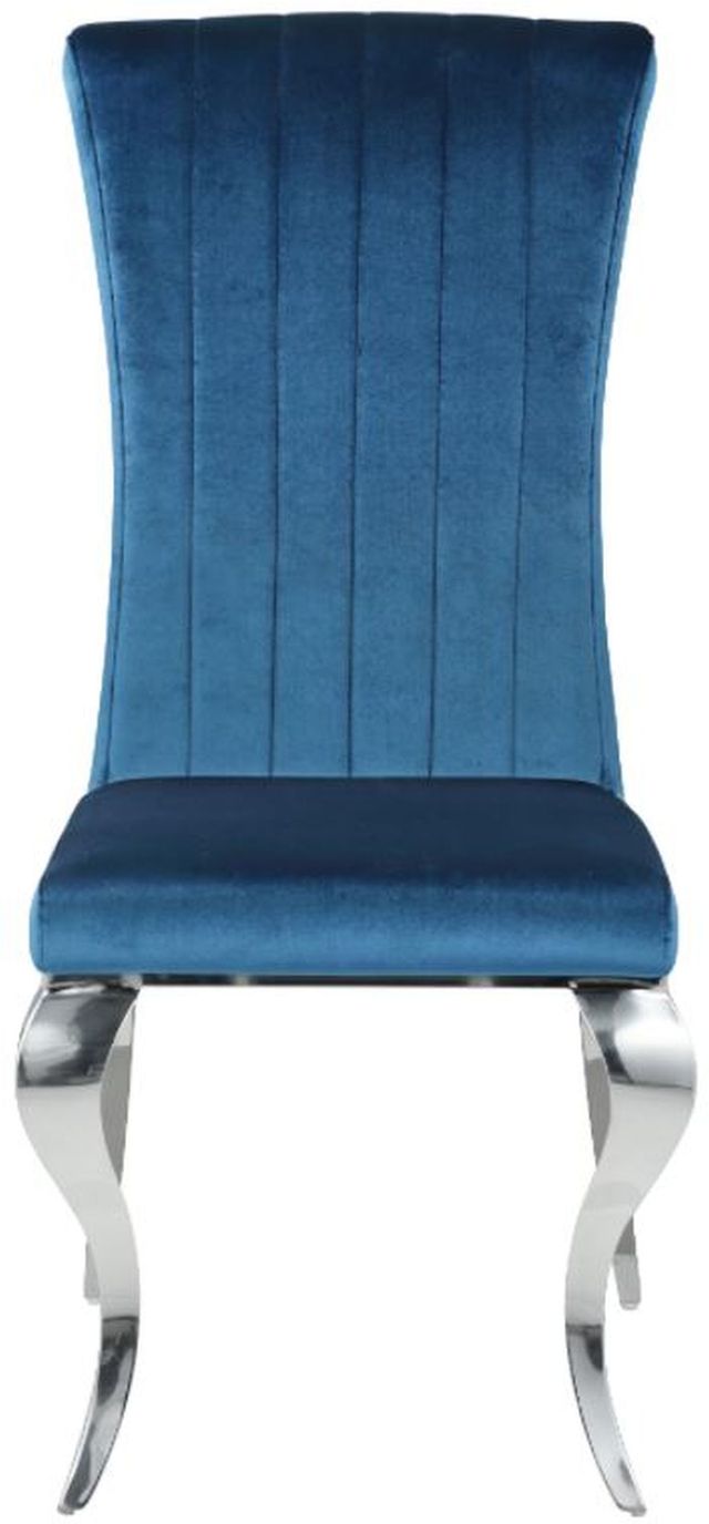 Coaster® Betty 4-Piece Teal/Chrome Upholstered Side Chairs-1