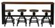 Powell® Haywood 5-Piece Black/Brown Sofa Bar Table Set-1