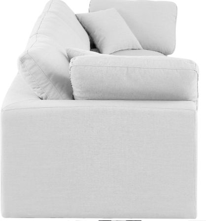 Meridian Furniture Comfy 119" White Sofa -3