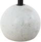 Four Hands Viola Polished White Accent Table with Dark Kettle Black Base-1