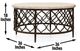 Steve Silver Co. Roland 3-Piece Yellow Top Occasional Table Set with Bronze Base-3