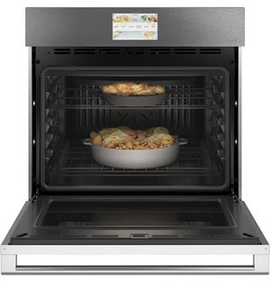 Café Minimal 30" Platinum Glass Electric Built In Single Oven