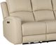Leather Italia™ Cambria Aria Taupe Stone Power Reclining Sofa with Lumbar-1