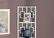 Monarch Specialties Inc. White 62" Metal Corner Etagere Bookcase-4