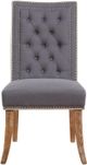TOV Furniture Garrett Grey Linen Dining Chair-1