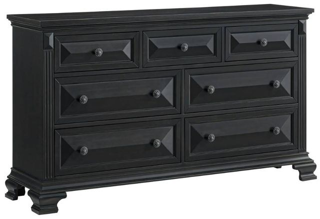 Elements International Bridgestone Black Dresser and Mirror-1