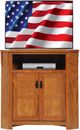 American Heartland Manufacturing Oak 42" Tall Corner TV Stand  -1