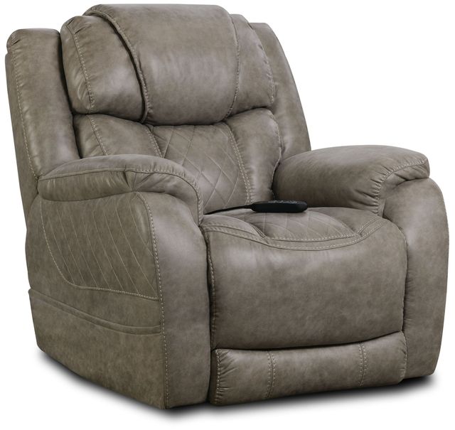 HomeStretch Custom Comfort Gray Power Wall-Saver Recliner-0