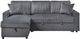Mazin Furniture Brecker Dark Grey 2-Piece Sectional Sleeper with Storage Chaise-2