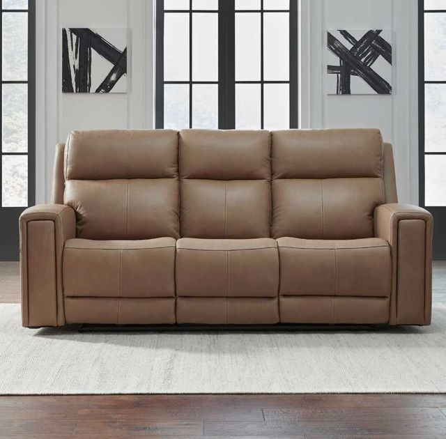 Liberty Furniture Camden Aline Toast Leather Power Reclining Sofa-2
