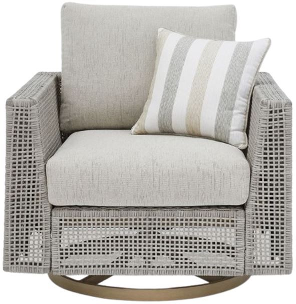 Signature Design by Ashley® Seton Creek Gray Outdoor Fabric/Resin Wicker Swivel Lounge-1