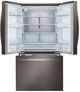 LG 36" 27 Cu. Ft. FingerPrint Resistant Black Stainless Steel Counter Depth French Door Refrigerator with Internal Water Dispenser-1