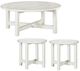 Liberty Furniture Backroads 3-Piece Parchment Brown Round Table Set with Weathered White Base-0