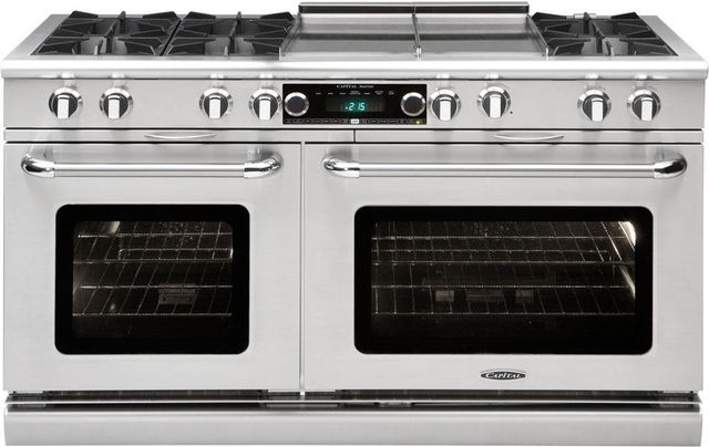 Capital Cooking™ Connoisseurian 60" Stainless Steel Pro Style Dual Fuel Range-0