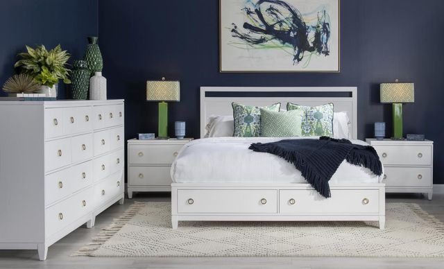 Legacy Classic Summerland White California King Panel Storage Bed-1