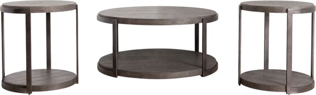 Liberty Furniture Modern View 3-Piece Dark Pewter/Gauntlet Gray Occasional Table Set-0