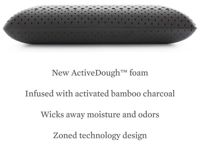 Malouf® Z® Zoned ActiveDough™ + Bamboo Charcoal Queen Bed Pillow-4