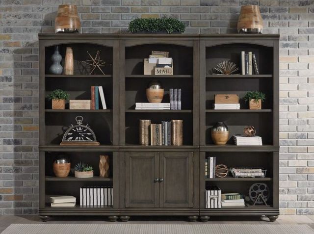 Aspenhome® Oxford Peppercorn Open Bookcase-2