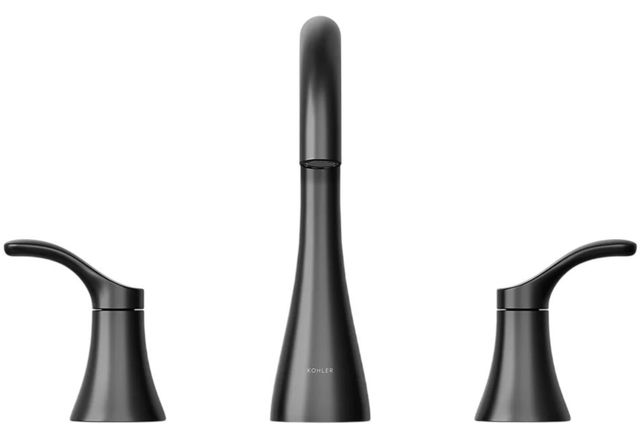 KOHLER® Simplice® Matte Black Widespread Bathroom Sink Faucet-1