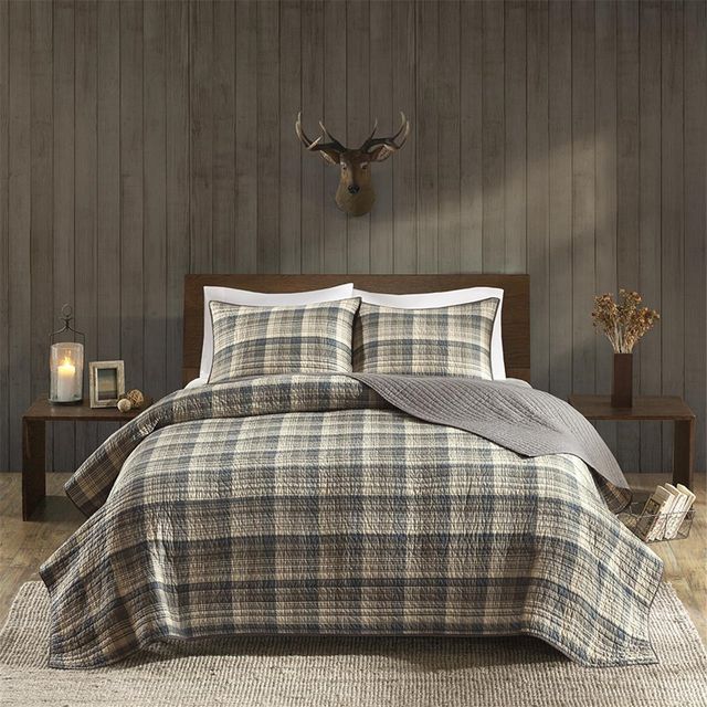 Olliix by Woolrich Tan King/California King Tasha Quilt Mini Set-0
