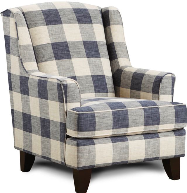 Fusion Furniture Catalina Linen Yucatan Indigo Accent Chair-0