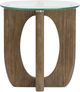 Magnussen Home® Lainey Glass Top End Table with Almond Base-1