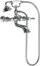 Moen® Weymouth™ Chrome Two-Handle Tub Filler with Hand Shower-0