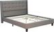 Primo™ International Ora Dark Grey Twin Upholstered Wingback Bed-0