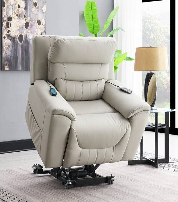 ACME Furniture Marsha Light Gray Power Lift Recliner with Massage-3