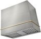 AGA Loge 36" Stainless Steel Wall Mounted Range Hood with Antique Brass Trim-0