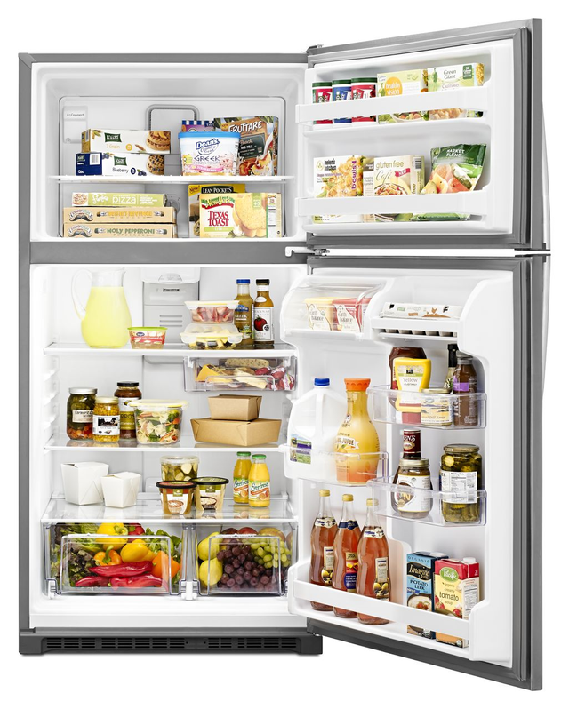 Whirlpool® 33 in. 20.5 Cu. Ft. Fingerprint Resistant Stainless Steel Wide Top Freezer Refrigerator-2