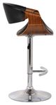 Armen Living Butterfly Black Adjustable Swivel Bar Stool-1