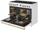 Thor Kitchen A Series 48" White Matte Pro Style Gas Range with Bronze Hardware-5