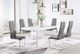 Coaster® Montclair 4-Piece Grey/Chrome Upholstered High Back Side Chairs-4